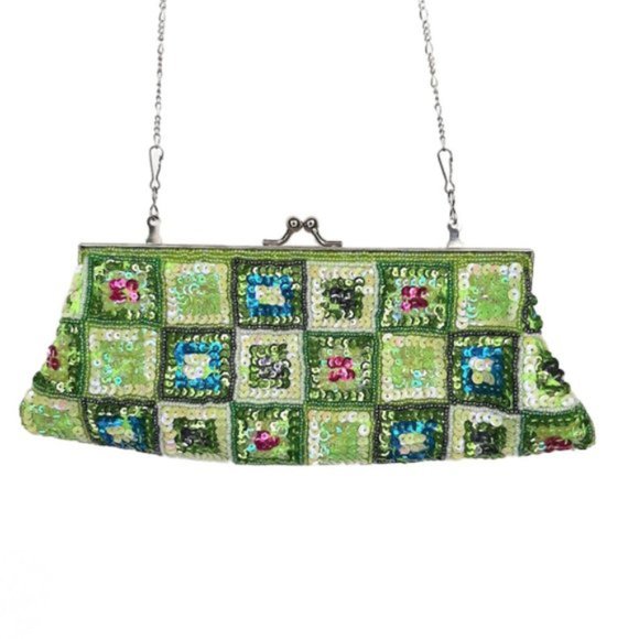 Handbags - Sequined Granny Square Clutch/Crossbody